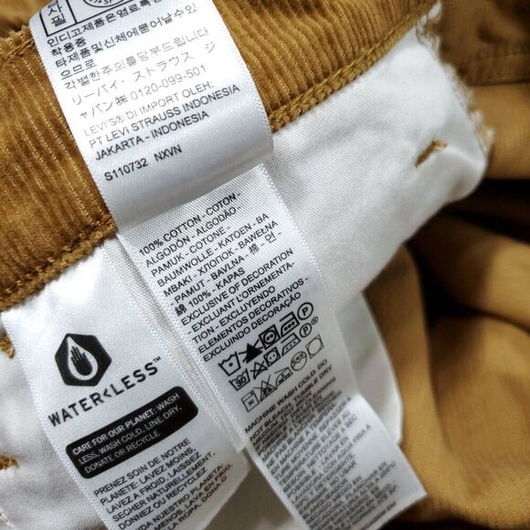 Levi's 94 Baggy Corduroy Brown Straight Leg Loose Pants Y2K 90s Size 33 x 31 - Picture 8 of 12